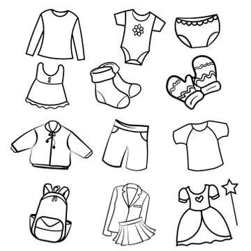Clothes collection vector illustration Stock Illustration