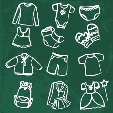 Clothes collection vector illustration Stock Illustration