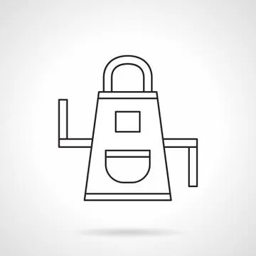 Clothes for cooking flat line vector icon Stock Illustration
