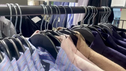Clothes on display in a Clothes Shop Stock Footage 270315584