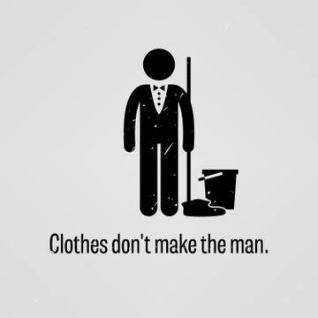 Clothes Do Not Make the Man Stock Illustration