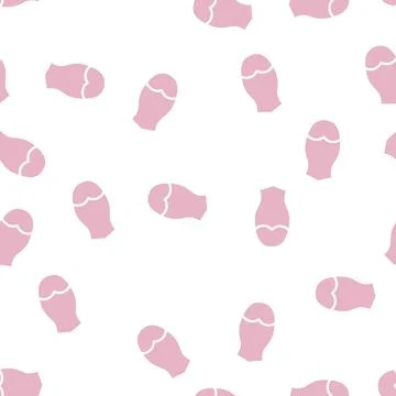 Clothes for dog glyph vector seamless pattern Stock Illustration