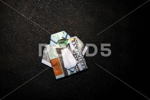 Clothes Dollar Origami Computer Graphic Background Stock Photos