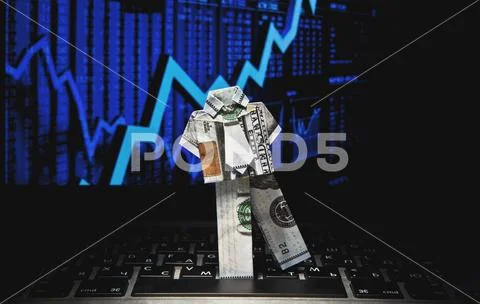 Clothes Dollar Origami Computer Graphic Background Stock Photos