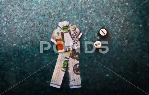 Clothes Dollar Origami Computer Graphic Background Stock Photos