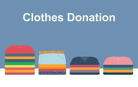 Clothes donation background 1 Stock Illustration