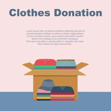 Clothes donation background Stock Illustration