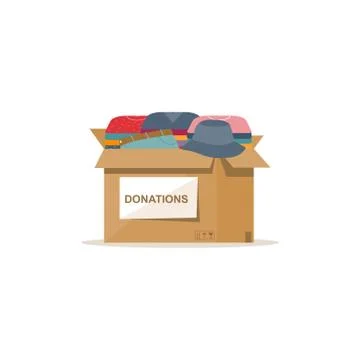 Clothes donation box Stock Illustration