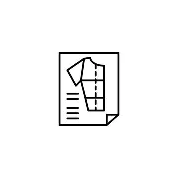 Clothes, drawing icon. Simple line, outline vector elements of tailor for ui and イラスト素材