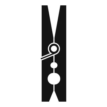 Clothes dry clip icon, simple style Stock Illustration
