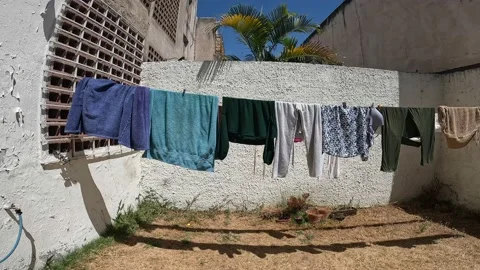 Clothes drying Stock Footage 171783985