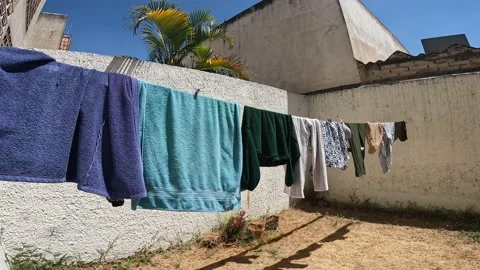 Clothes drying Stock Footage 171783992