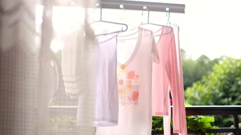Clothes Drying In The Fresh Air Stock Footage 171310318