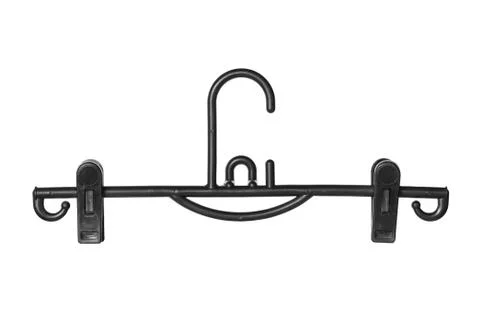 Clothes hanger with clips Stock Photos