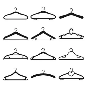 Clothes hanger collection Stock Illustration