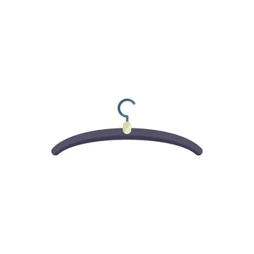 Clothes hanger icon flat vector. Clothing tailor Stock Illustration