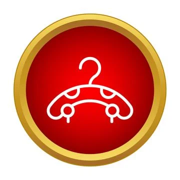 Clothes hanger icon representing organization and laundry Stock Illustration