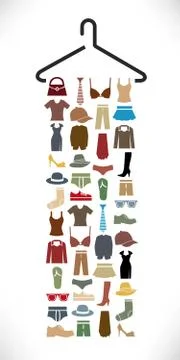 Clothes hanger Stock Illustration