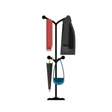 Clothes hanger with jacket Stock Illustration