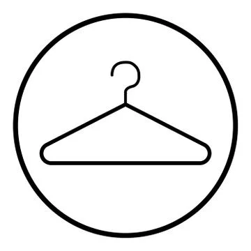 Clothes hanger modern icon vector isolated on white background. Shop symbol Stock Illustration