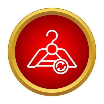 Clothes hanger recycle icon representing circular fashion economy Stock Illustration