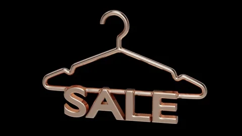 Clothes hanger sale.  Abstract loop animation Stock Footage 269040789