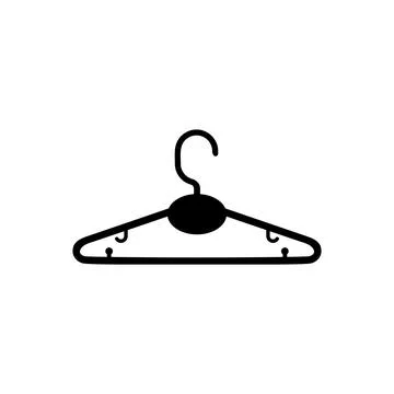 Clothes Hanger Silhouette Stock Illustration