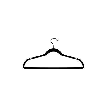Clothes Hanger Silhouette Stock Illustration
