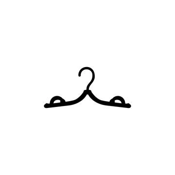 Clothes Hanger Silhouette Stock Illustration