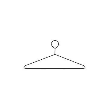 Clothes Hanger Silhouette Stock Illustration