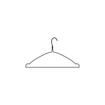 Clothes Hanger Silhouette Stock Illustration