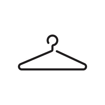 Clothes hanger. Vector illustration isolated on white background. Stock Illustration