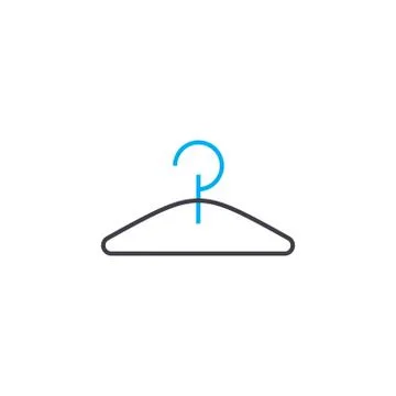 Clothes hanger vector thin line stroke icon. Clothes hanger outline illustration Stock Illustration