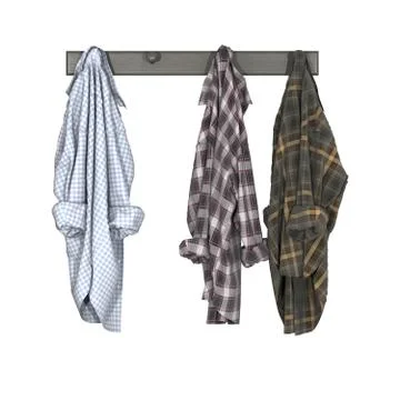 Clothes on a hanger on a white background. Isolate. Foto stock