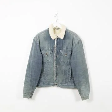 Clothes on a hanger. White wall background. Foto stock