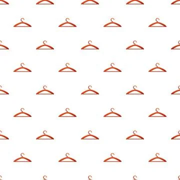 Clothes hangers creating a repeating seamless pattern Stock Illustration