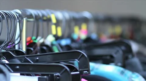 Clothes on hangers Video stock 9262996