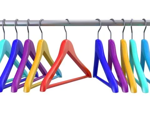 Clothes hangers Stock Illustration