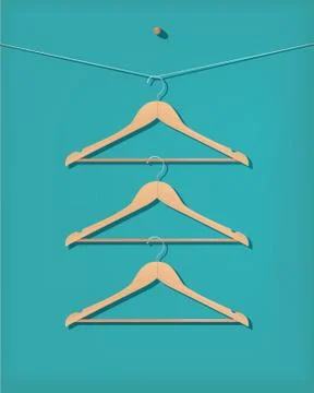 Clothes hangers 스톡 일러스트