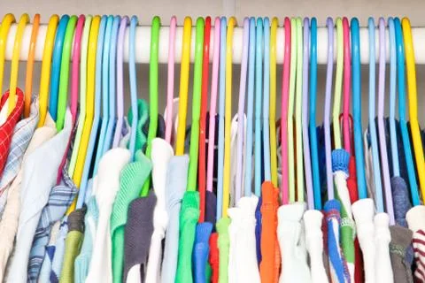 Clothes hangers Stock Photos