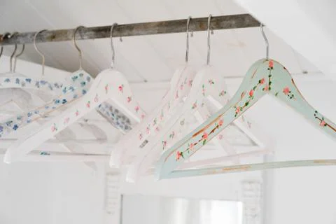 Clothes hangers Stock Photos