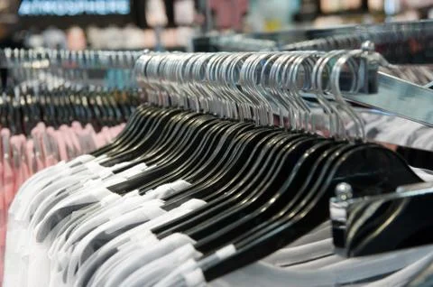 Clothes hangers Stock Photos