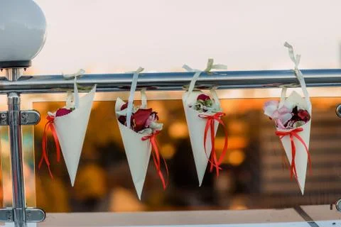 Clothes hanging on a clothesline	 Stock Photos