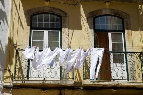 Clothes hanging in the sun Фото