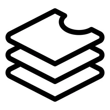 Clothes home stack icon, outline style Stock Illustration