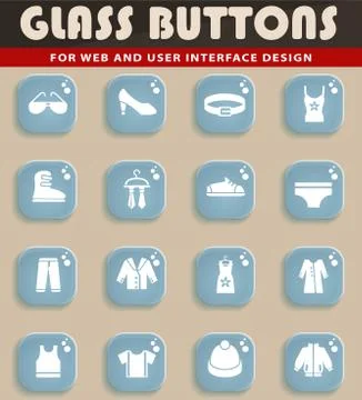 Clothes icon set Stock Illustration