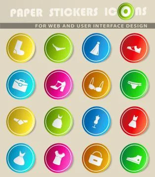 Clothes icon set Stock Illustration