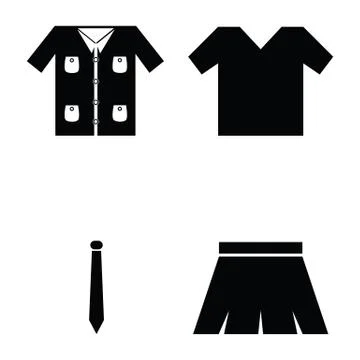 Clothes icon set Stock Illustration