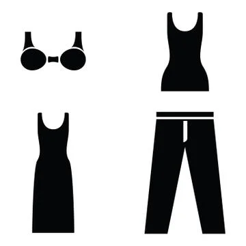 Clothes icon set Stock Illustration