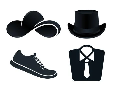 Clothes icon set Stock Illustration
